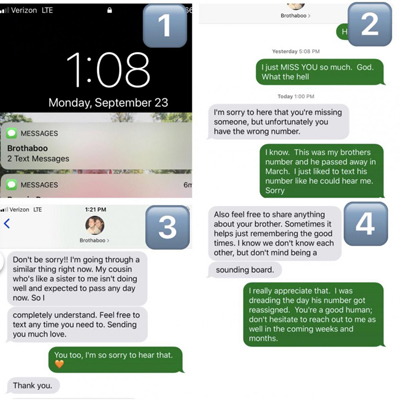Девушка отправила СМС мертвому брату и получила неожиданный ответ