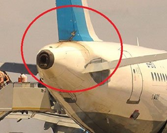Пилот о снимке самолета с трещиной на хвосте: «С дефектом, который видно на фото Airbus A321, борт не должен был летать»