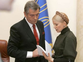 Ющенко встретился с Тимошенко перед митингом протеста
