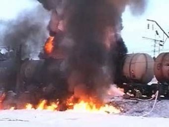 Днем ранее в Иркутске загорелся товарный поезд: семеро сгорели.