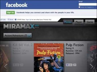 В Facebook появился веб-кинотеатр с «билетами» по