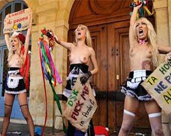 Активистки FEMEN атаковали парижскую квартиру Стросс-Кана