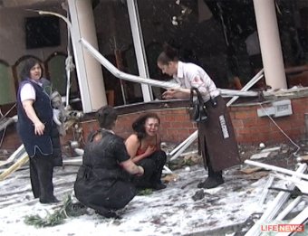 Взрыв в ресторане в Москве очевидцы сняли на видео