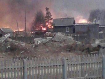 В Амурской области горит село Тыгда
