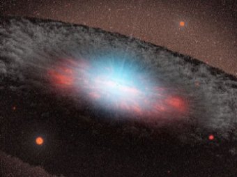 Астрономы зафиксировали, как черная дыра разрывает и поглощает «пожилую» звезду