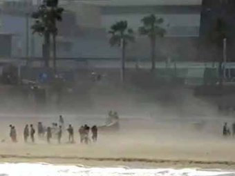 Барселону накрыла песчаная буря