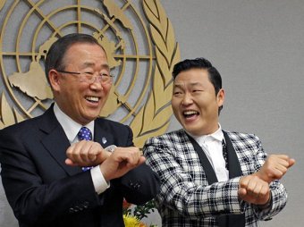 Генсек ООН станцевал с рэппером PSY "Gangnam Style"