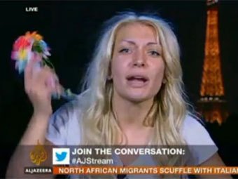 FEMENистка обнажилась в эфире "Аль-Джазиры"