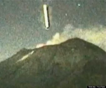 Мексиканское телевидение зафиксировало падение НЛО в вулкан