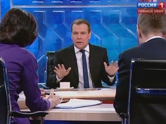 Не вошедшее в прямой эфир видео с Медведевым взорвало блогсферу