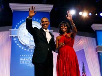 Инаугурация Обамы закончилась триумфом его жены