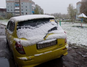 В Кемерово выпал снег