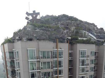 В Пекине мужчина возвёл огромную виллу с садом на крыше небоскрёба