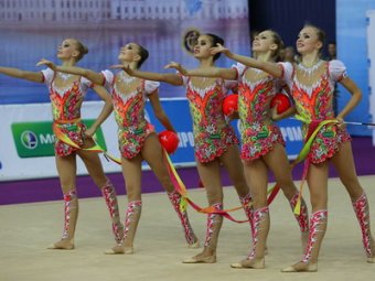 Российские гимнастки победили в общем зачете ЧМ в Киеве