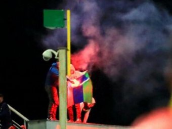 В Краснодаре на матче "Кубань" — "Анжи" сожгли флаг Дагестана