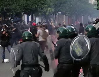 В Риме акция протеста привела к беспорядкам, пострадали 20 полицейских