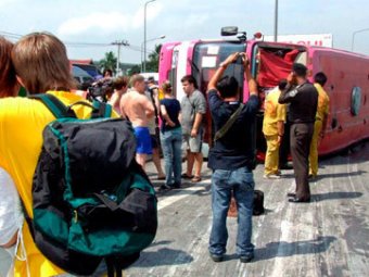 В Таиланде разбился автобус с российскими туристами: 23 пострадавших