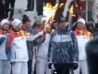 У участника Эстафеты олимпийского огня в Самаре сгорел факел