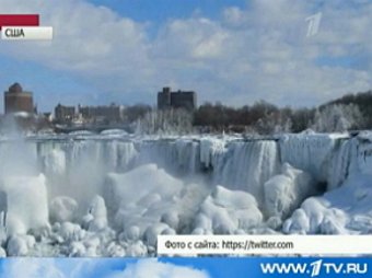 Первый канал выдал в эфир новость со старыми фото замёрзшего Ниагарского водопада