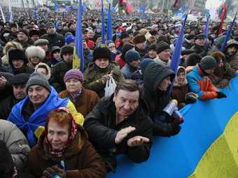 В Киеве 80 тысяч человек собрались на акцию протеста