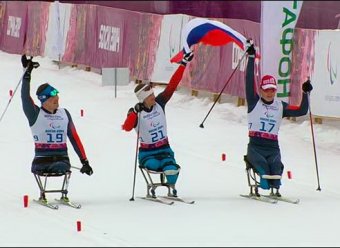 Российские лыжники на Паралимпиаде в Сочи заняли весь пьедестал