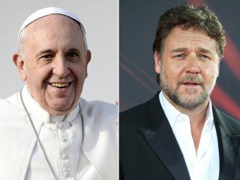 Папа Римский встретился с Расселом Кроу и благословил фильм "Ной"