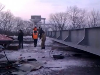 Московское шоссе перекрыто из-за рухнувшей секции развязки