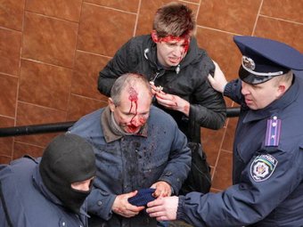 В Харькове избили сторонников Евромайдана (ВИДЕО)