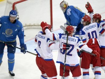Хоккей, чемпионат мира 2014, Россия — Казахстан, 15 мая: счет 7:2 в пользу России (ВИДЕО)