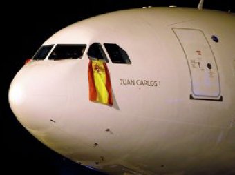 В самолёт сборной Испании по футболу ударила молния