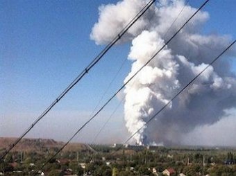 Новости Украины 25 октября 2014: Донецкий химзавод горит из-за попадания снаряда