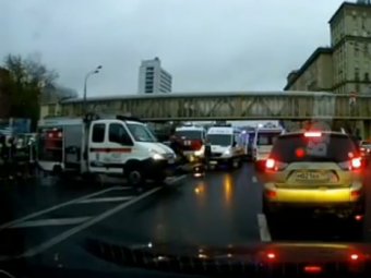 Авария на Варшавском шоссе 16.10.2014: столкнулись 7 машин (ВИДЕО)