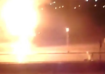 В Сети появилось видео взрыва автомобиля на МКАДе