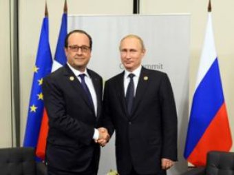 Путин и Олланд выступили за мир на Донбассе и обошли тему мистралей