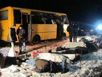 Новости Новороссии и Украины 14 января 2015: Порошенко начинает мобилизацию в ответ на обстрел автобуса под Волновахой (видео)