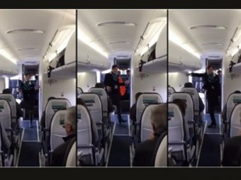 Видео с танцующей стюардессой на борту самолета взорвало Интернет