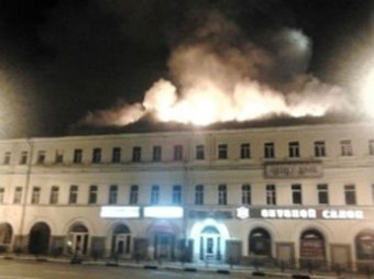 В Сергиевом Посаде сгорело торгово-офисное здание