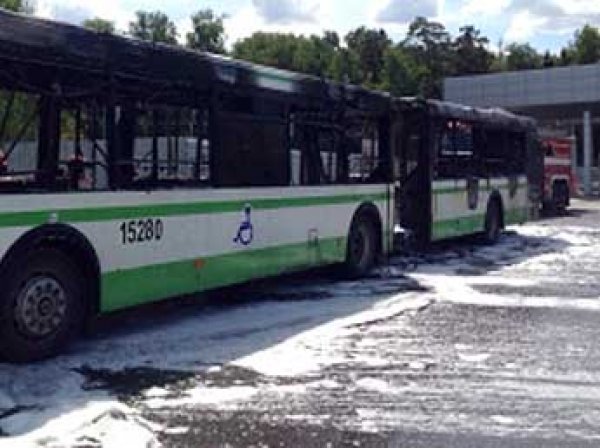 В Шереметьево сгорел пассажирский автобус "Мосгортранса"