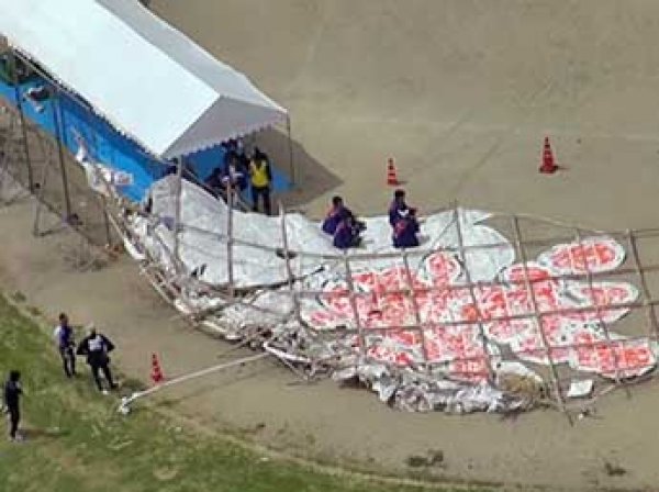 В Японии 700-килограммовый воздушный змей упал в толпу, есть пострадавшие