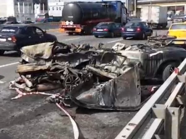 Авария на МКАД 1 июля: пассажирка сгорела заживо в своем авто (видео)
