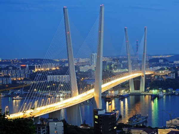 Во Владивостоке запретили ходить по мосту через бухту Золотой Рог