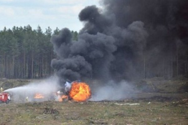 Под Рязанью во время "Авиамикса" разбился вертолет "Ночной охотник"