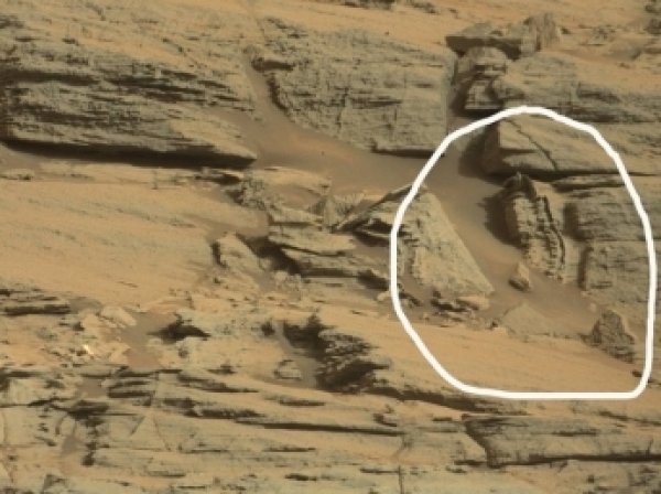 Ровер Curiosity заснял скелет на Марсе