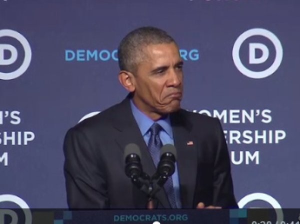 Обама изобразил Сердитого Котика женщинам в Вашингтоне