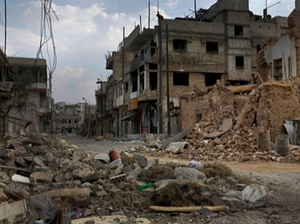 Опубликовано первое видео с места удара коалиции по армии Сирии