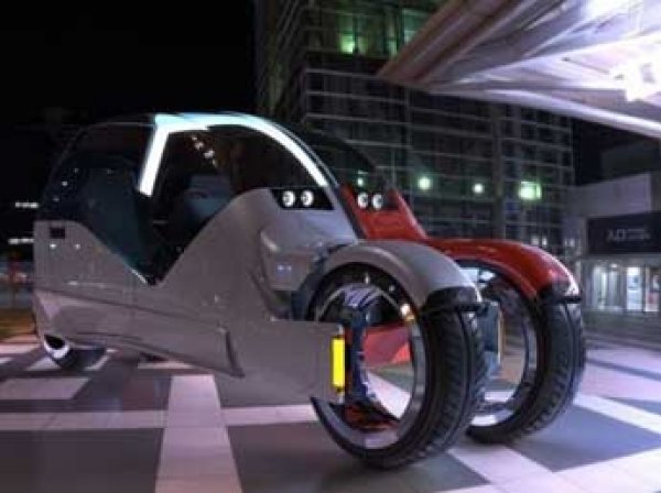 В Нью-Йорке показали удивительный автомобиль-трансформер из двух мотоциклов