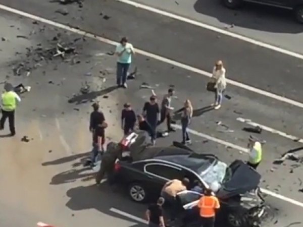 Авария на Кутузовском 2 сентября 2016 попала на ВИДЕО