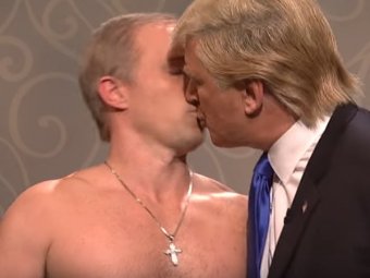 Youtube ВИДЕО дня: поцелуй Трампа с Путиным показали в эфире CNN