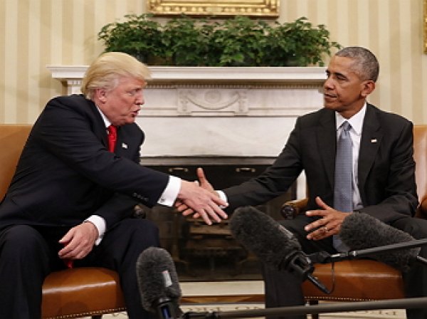 Обнародовано видео первой встречи Обамы и Трампа в Овальном кабинете (ВИДЕО)