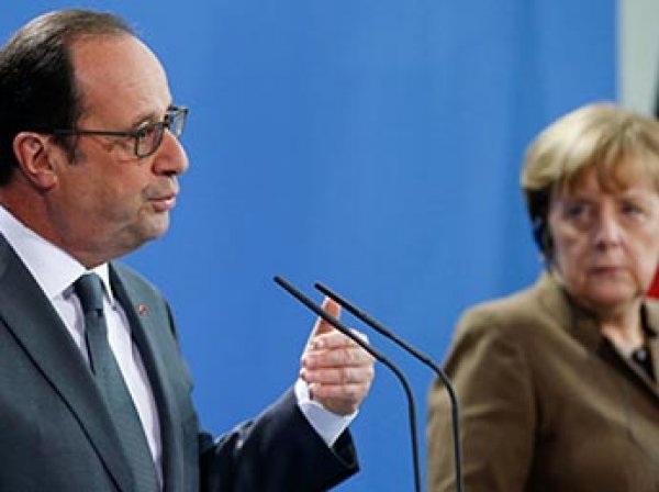 Меркель потребовала продлить санкции против РФ, Олланд ее поддержал